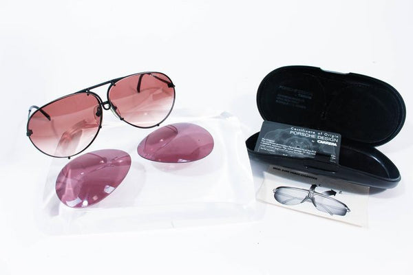 PORSCHE CARRERA Vintage Black Aviators with Interchangeable Lenses 2 S –  The Paper Bag Princess Vintage