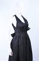 NINA RICCI Black Lace and Brocade Gown Size 0