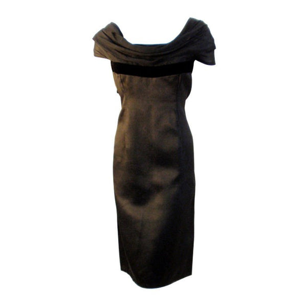 PIERRE BALMAIN Couture Black Satin Cocktail Dress – The Paper Bag Princess Vintage