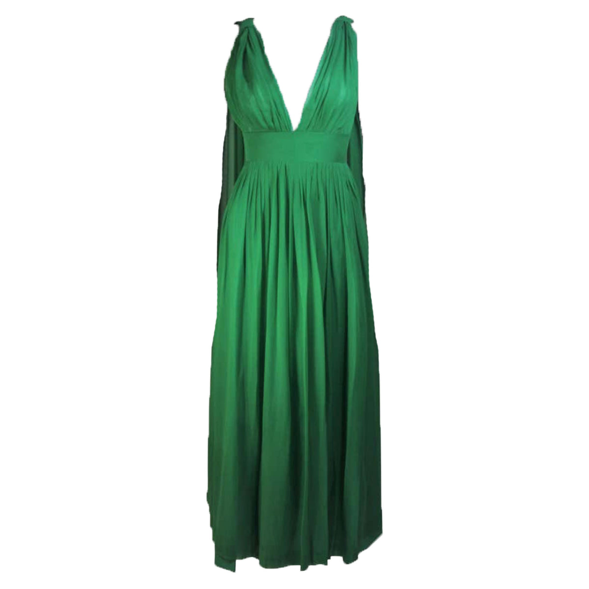 ERNA Circa 1960s Green Pleated Silk Chiffon Gown – The Paper Bag ...