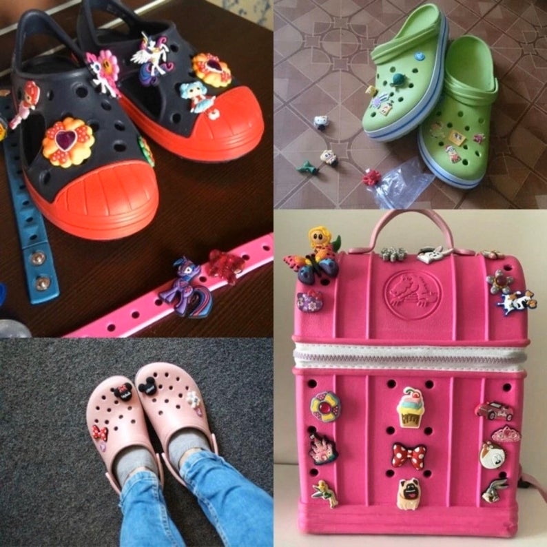 crocs with accessories