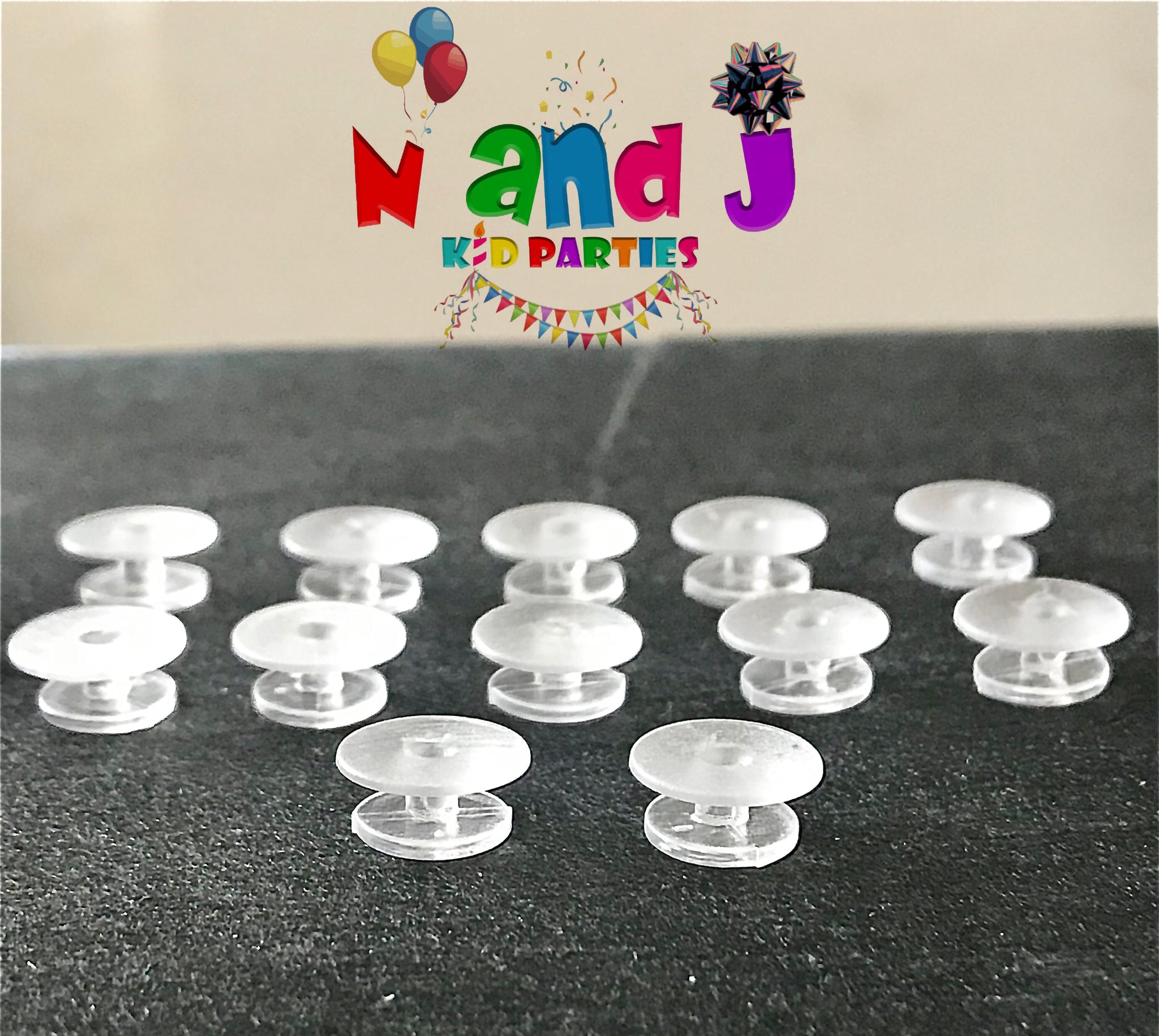 Clear DIY Croc Charms, Back buttons for 