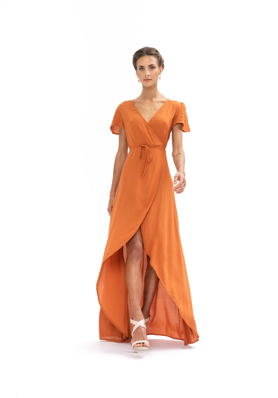 burnt orange maxi dress uk