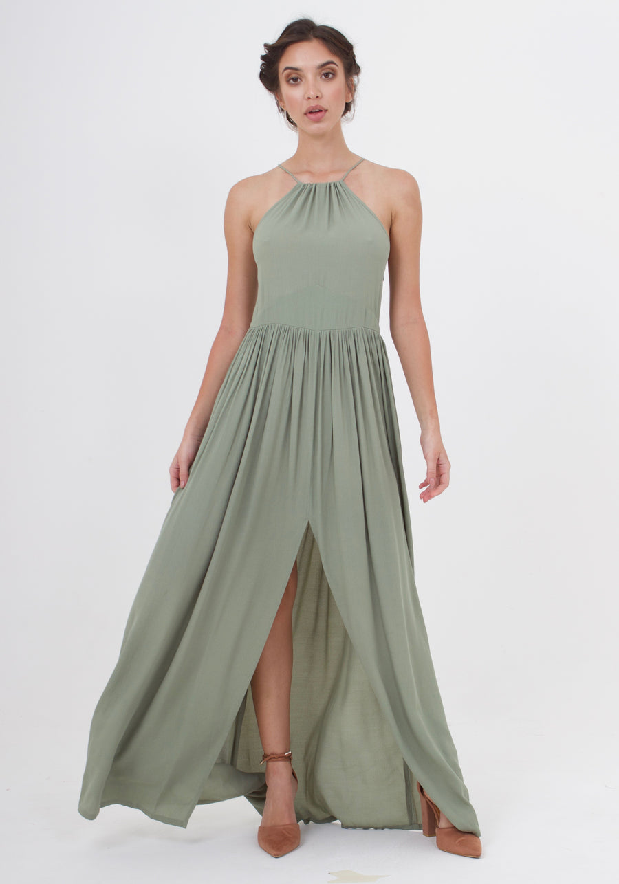 maxi dress sage