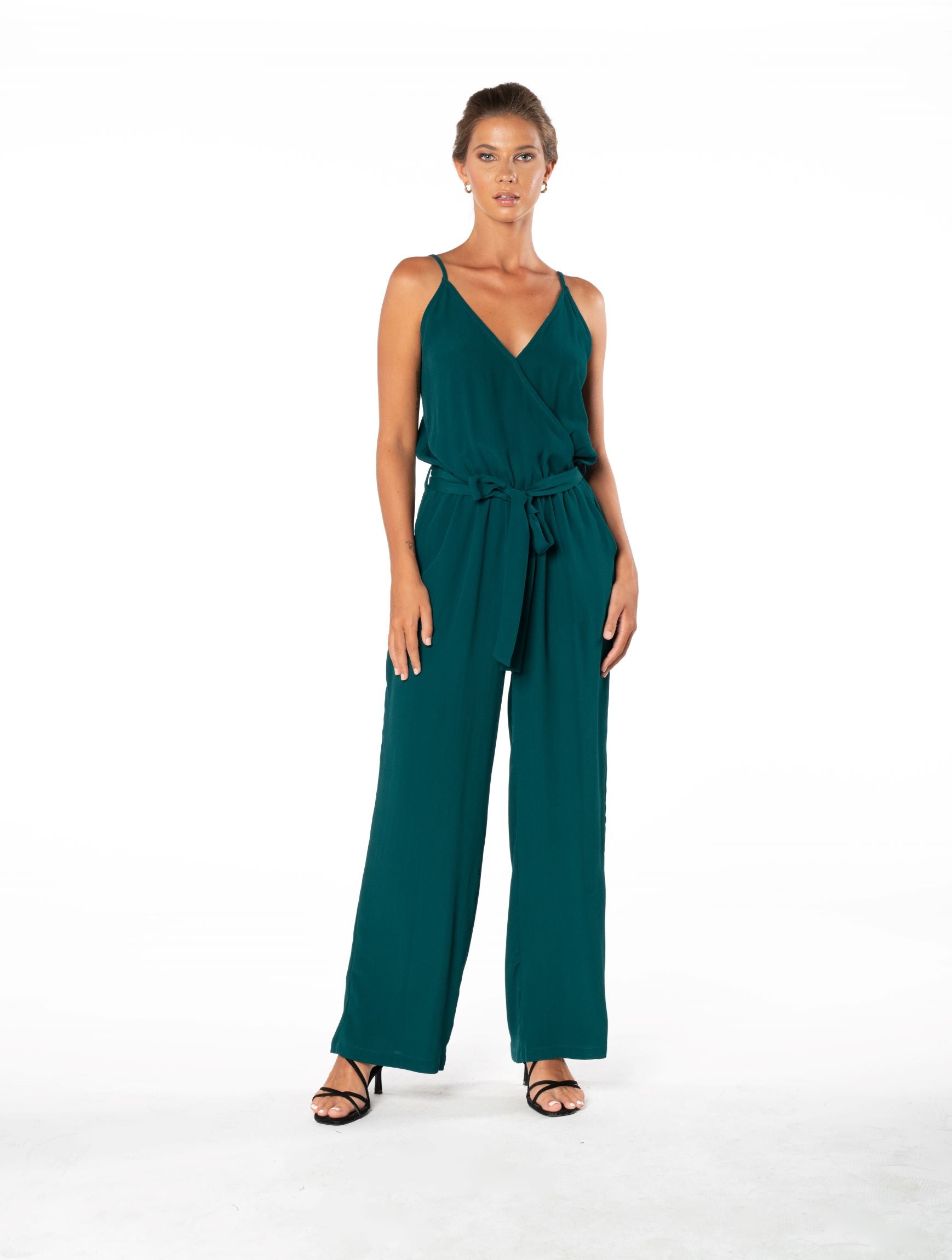 Young and Beautiful Jumpsuit - Emerald Green – evolutionbridesmaids