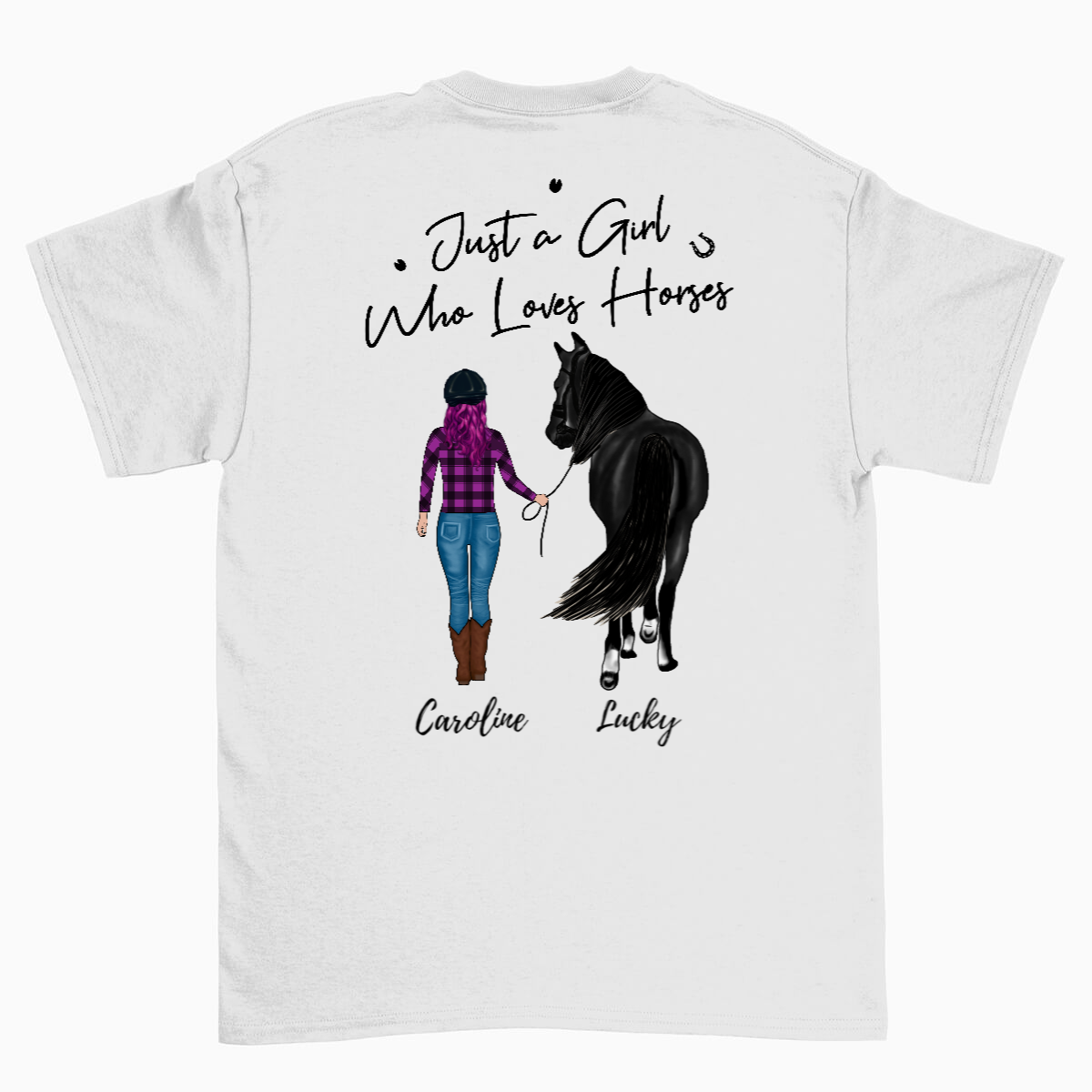 Download Walking With Horse Backside Unisex T-Shirt — GearLit