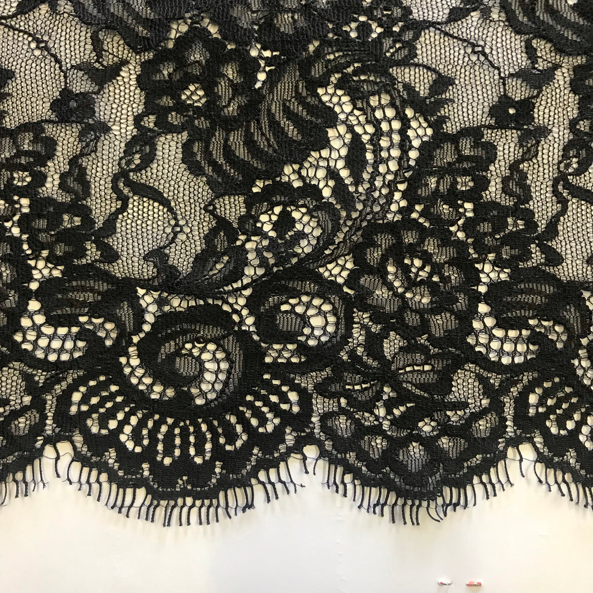 Black Allover Rigid Eyelash Lace (100cm Wide) 1m – CSF ONLINE