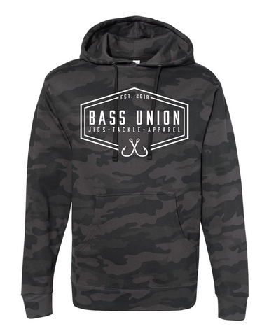 Largemouth Bass Hoodie Black Camo / XX-Large