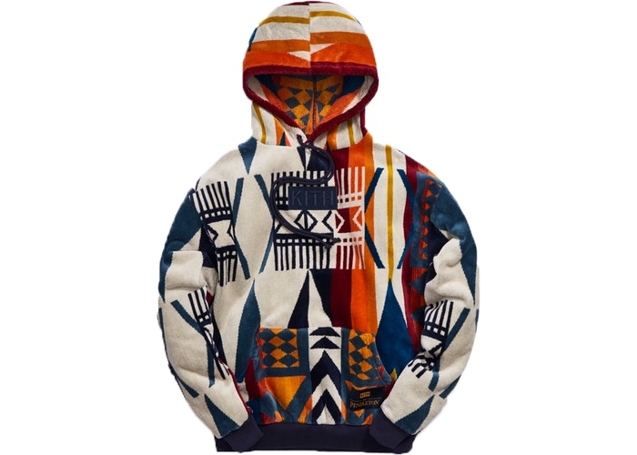 kith patchwork williams hoodie off white