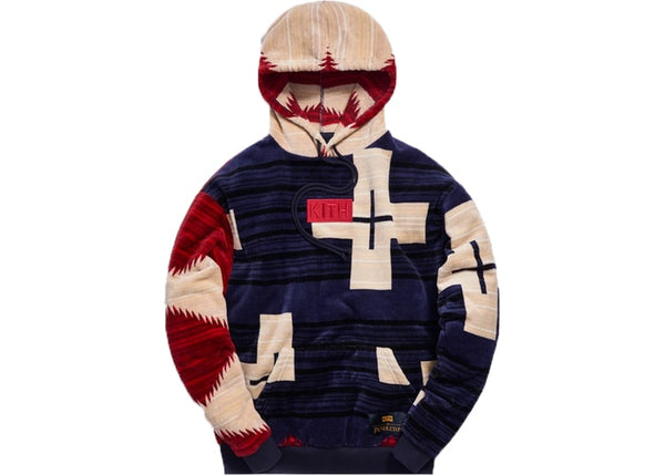 kith patchwork williams hoodie off white