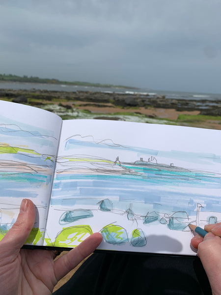 Sketching the Northumberland Coastal Path