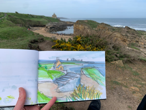 Sketcthbook page of the Bathing House