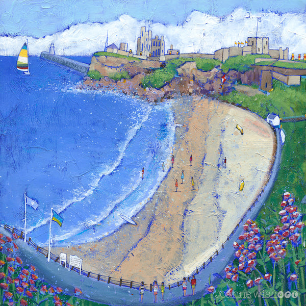 King Edwards Bay painting featuring Tynemouth Priory
