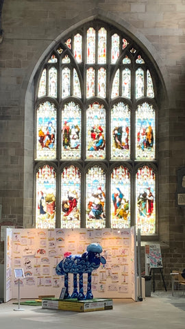 Shaun the Sheep inside Newcastle Cathedral