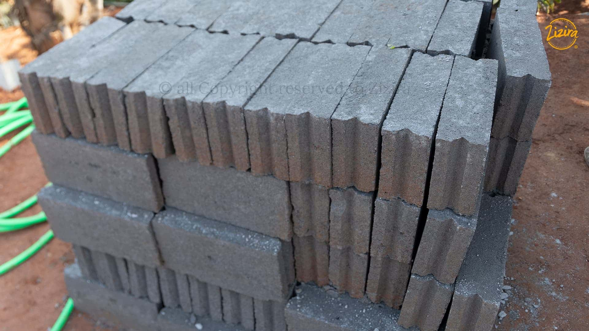 Handmade stone bricks 