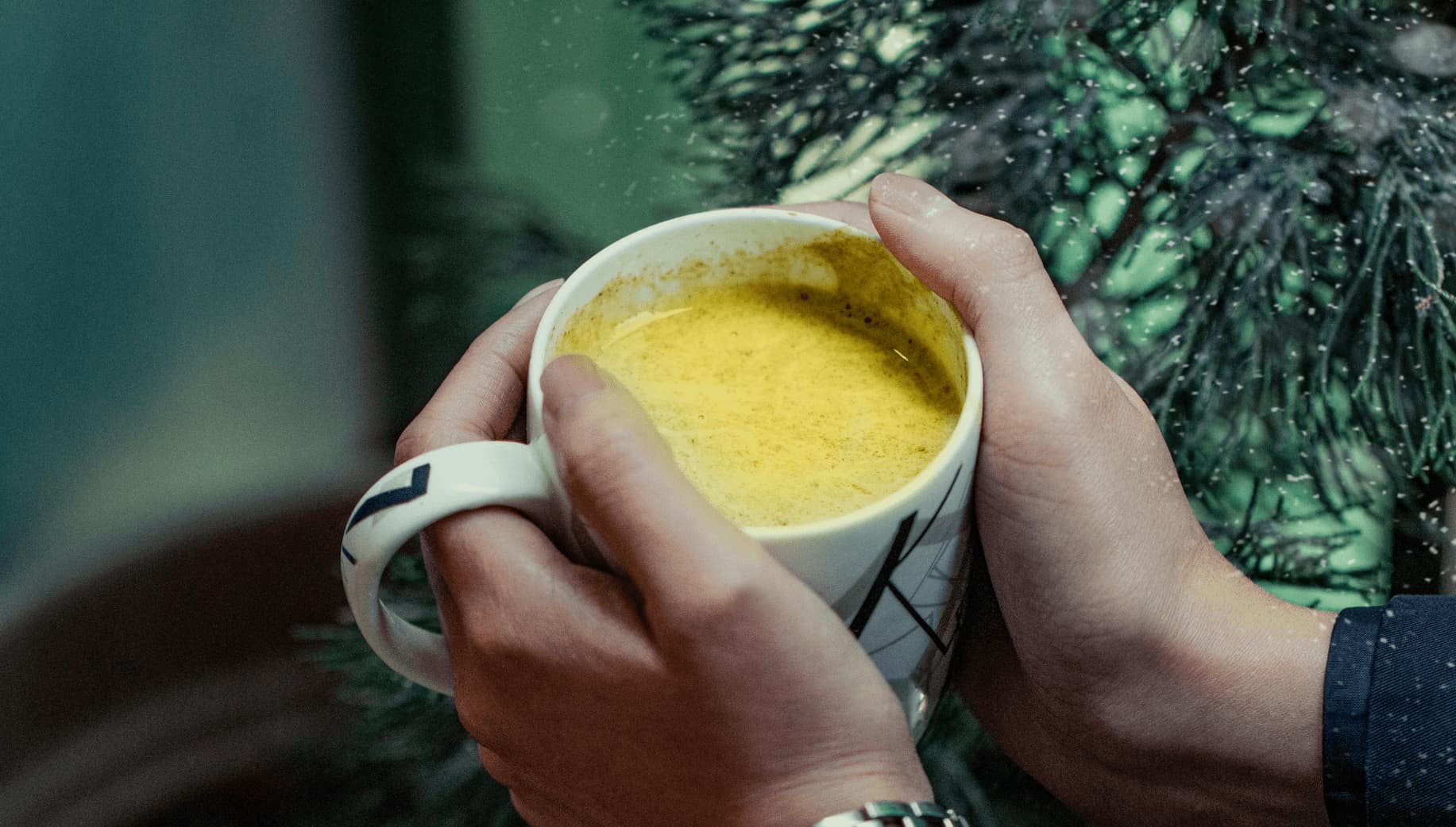 Latte Coffee using Turmeric