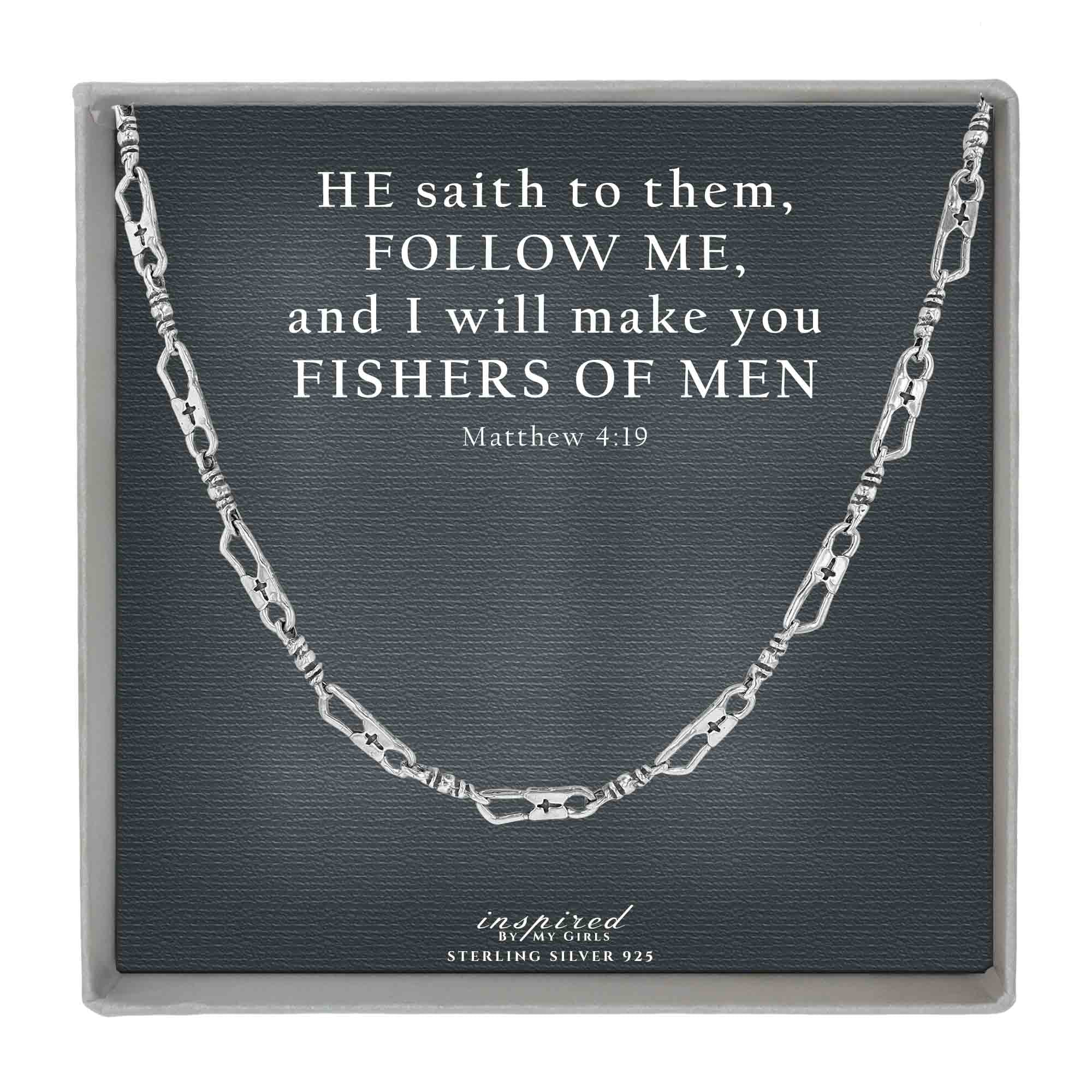 Fisher Of Men Bracelet Sterling Silver 925 Fisherman Link Chain