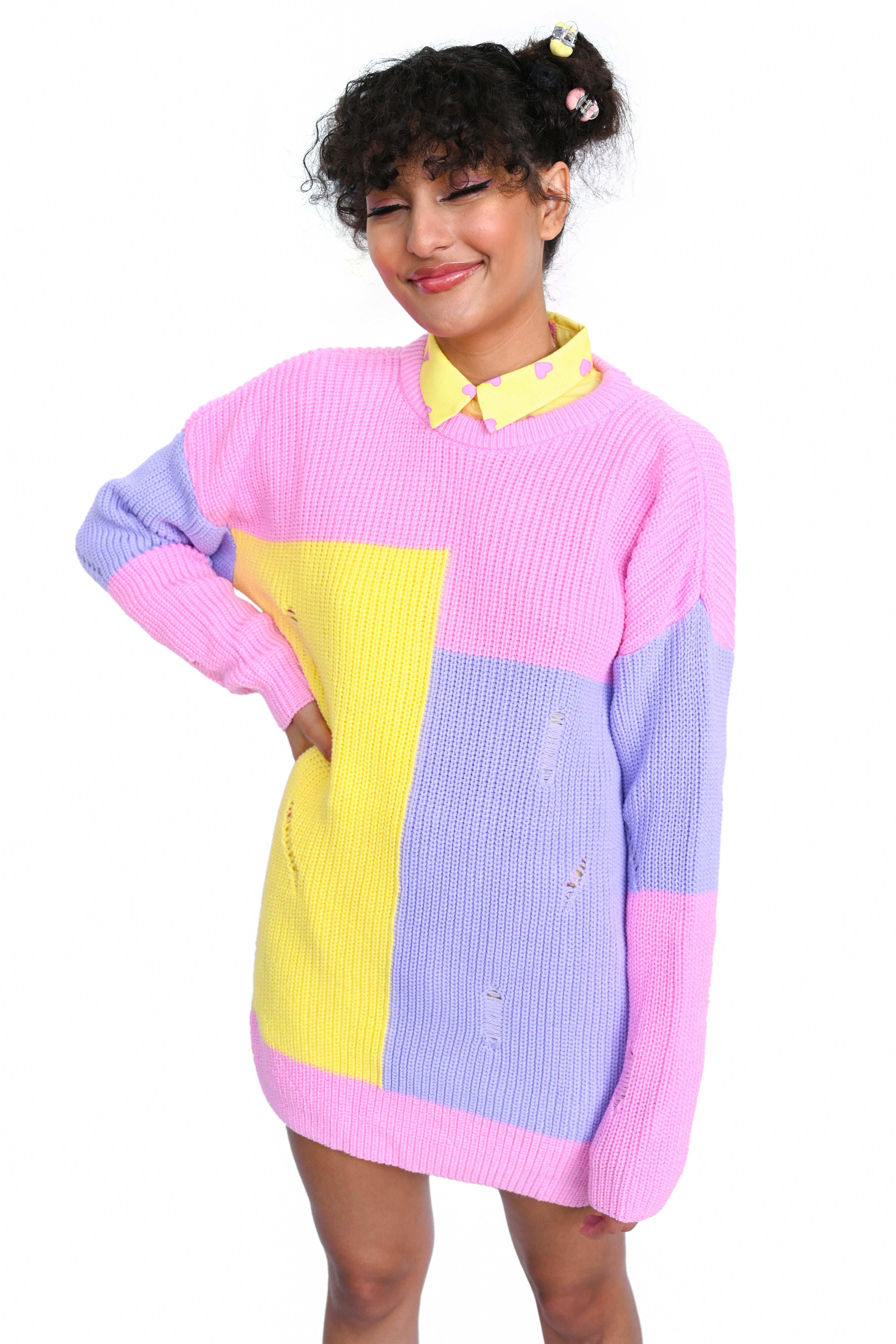 Candyfloss Loose Knit Pullover | My Violet