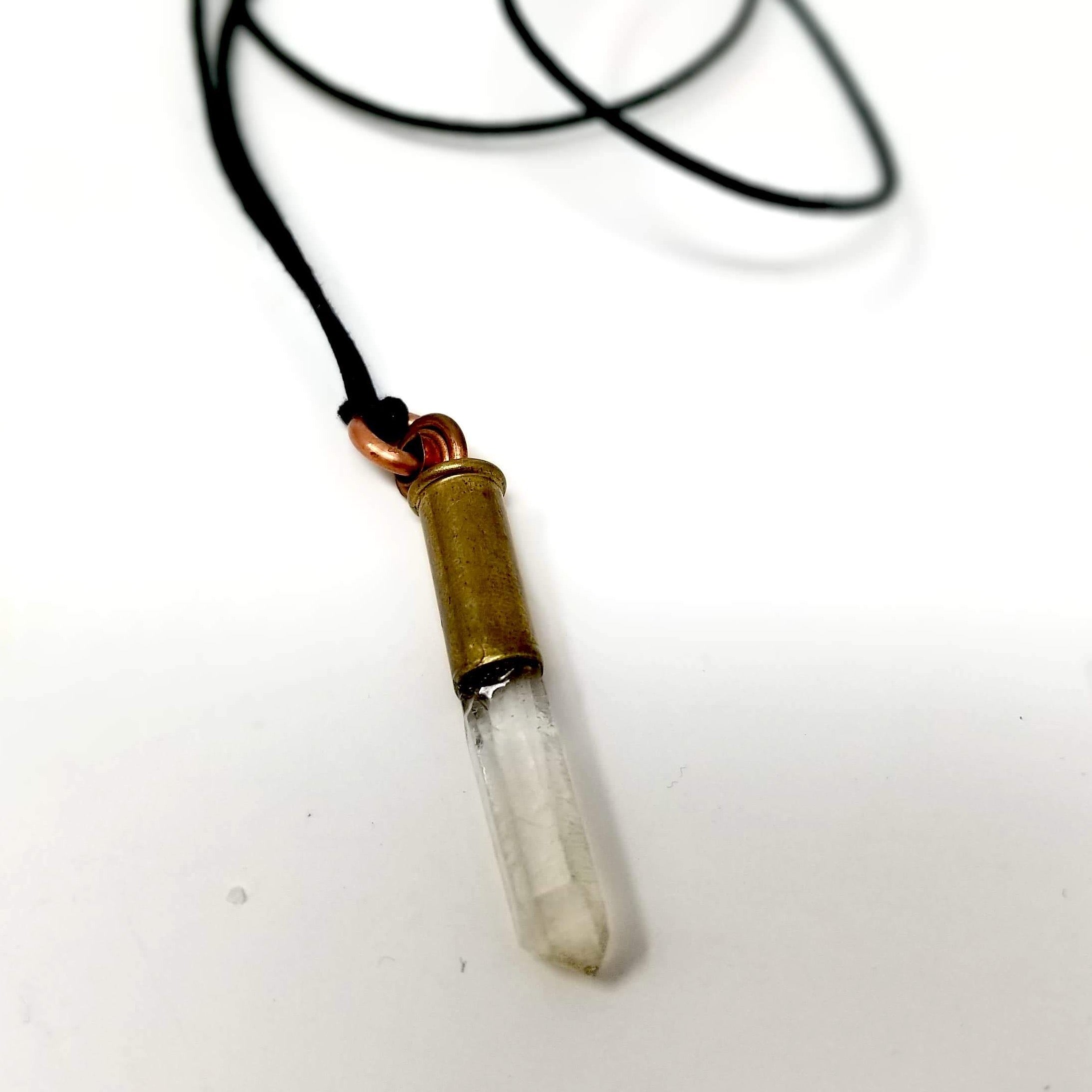 Quartz Crystal Bullet Necklace by Coyote Tales | alter8.com