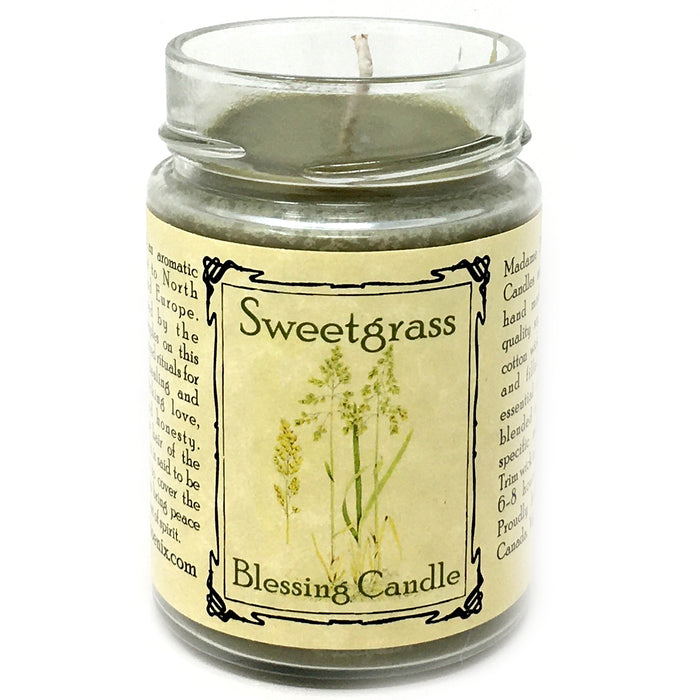 sweetgrass blessing candle