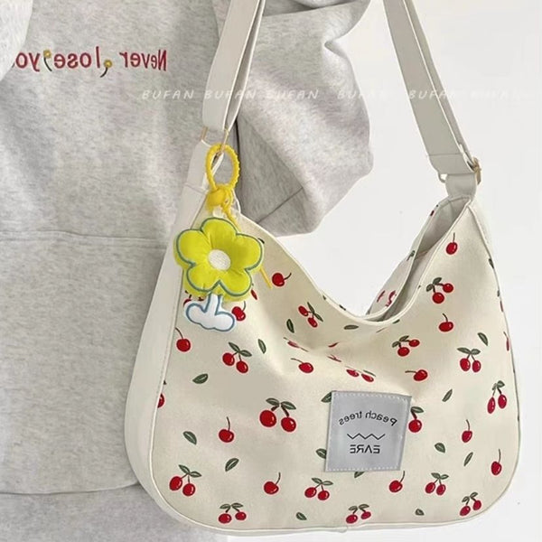 Canvas Cherry Shoulder Bag – Dabolly