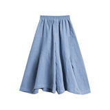 Casual Linen Solid Color Wide Leg Pants