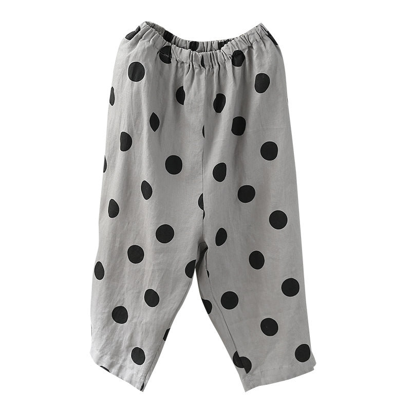 Cotton Linen Polka Dot Suit Set – colintime