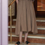 Casual Linen Solid Color Wide Leg Pants