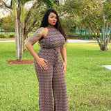 Plus Size Floral Print Sexy Jumpsuits XL-4XL