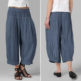 Loose Casual Cotton Linen Wide Leg Pant