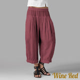 Loose Casual Cotton Linen Wide Leg Pant