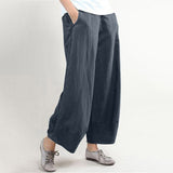 Cotton Linen Loose Pant Literary Trousers