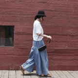 Cotton Wide Leg Jeans Pants