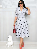 Polka Dot Plus Size Dress