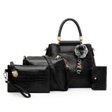 Fashion Crocodile Pattern Mother Bag (Four-Piece Set)