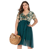 Floral Plus Size Dress  XL-5XL