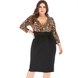 Leopard Print Plus Size Dress