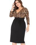 Leopard Print Plus Size Dress