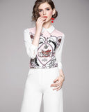 Lapel Fashion Printed Wild Shirt