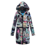 Obsolete Graffiti Cotton-padded Woman's Coat