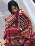 Bohemian color Asian cotton shawl