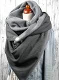 Gray Casual Solid Cotton Scarves