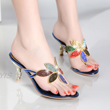 Grace Rhinestone Sandals-Blue