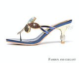 Grace Rhinestone Sandals-Blue