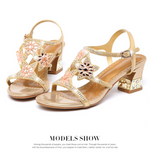 Gretchen Rhinestone Sandals-Gold