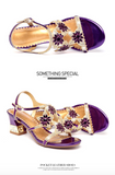 Gretchen Rhinestone Sandals-Purple