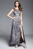 Aba Leopard Evening Dress