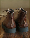 British style retro lace Martin boots_brown