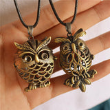 Fashion Retro Hollow Cartoon Owl Necklace