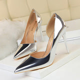 Simple Stiletto Metal High Heel Shoes